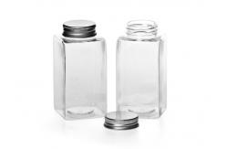 China Customized Aluminum Lid Rectangle PET Plastic Jar environmental For Candy supplier