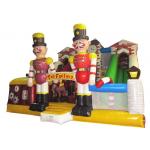 Customized Commercial Inflatable Water Slides / Blow Up Soldier Castle Guard Themed PVC Dry Slide for sale