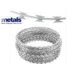Steel Galvanized Razor Barbed Concertina Wire Fence BTO-22 For Security Protection for sale