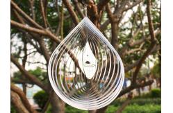 China Silver Etching SS Water Droplet 3D Wind Chimes Electric Plating supplier