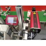 Auto Online Flying CO2 Laser Marking Machine 30W Expiry Batch Code Laser Printer for sale