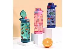 China Cartoon Theme  600ML Plastic Straw Cups For Serving Cold Drinks supplier