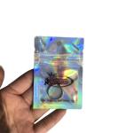 Glossy Foil Plastic Pouches Packaging Custom Hologrphic  For Candy Food for sale