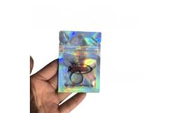 China Glossy Foil Plastic Pouches Packaging Custom Hologrphic  For Candy Food supplier