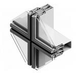 6063 T5 Aluminum Extrusion Curtain Wall Profile , Aluminum Glass Wall Rail Profile for sale