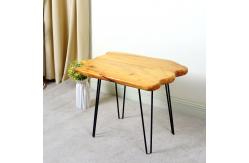 China Irregular Cedar Panel Iron Feet Chinese Fir Table 4CM board supplier