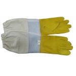 Yellow safety gloves for beekeeping With White Ventilated Wrist for sale