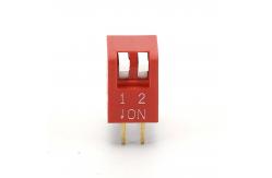 China Dial Code Dp-2 Red Case Golden Pins DIP Switch 8 Position 5P supplier