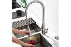 China Retractable Touch Control Smart Kitchen Faucet Sus304 With Ceramic Drip Free Cartridge supplier