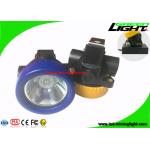 Yellow / Blue Bezel LED Mining Cap Lamp 4000 Lux With Over - Discharging Protection