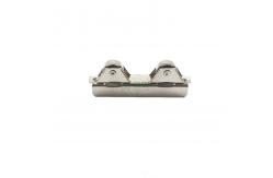 China Iron Shell Push Pull Wheel Sliding Glass Cabinet Rollers Low Noise Operation supplier