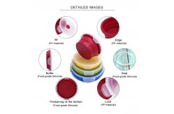 China OEM Microwavable Collapsible Silicone Bento Box With Airtight Lid supplier