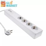 Glomarket Tuya Smartlife App Controlled 16A Protector Eu Standard Power Strip With Power Consumption for sale