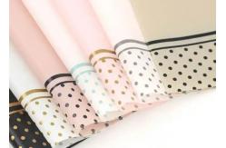 China Hansu Paper Wave Dot Border Rose Bouquet Wrapping Paper Translucent Waterproof supplier