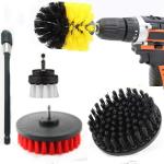 Drill Cleaning Brush 5 Piece Scrub Brush Drill Attachment Shower Cleaner Bath Mat Shower Doors Glass Cleaner for sale