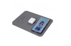 China Custom Printed Personalised Pu Leather Multifunction Mouse Pad Wireless Charging supplier