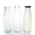 Glass Sauce 200ml 250ml Juice Milk Bottle With Screw Lid ODM for sale