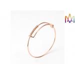 SS304 Twisted Expandable Movable Bead Womens Engraved Bracelets