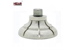 China Diamond Bullnose 85mm Stone Router Bits M14 Thread No 1 Grit supplier