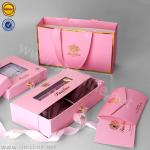 40cm Gold Foil Box Printing 1800gsm Greyboard Small Pink Cardboard Boxes