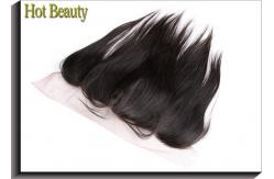 China Midium Brown Straight Virgin Human Hair Lace Closure With No Fiber / Synthetic supplier