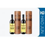 Brown Packing Cardboard Wine Tubes Cylinder / Round Shaped For Gift for sale