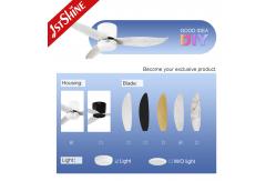 China Low Ceiling 52 Inch LED Ceiling Fan with Smooth Operation and Flush Design supplier