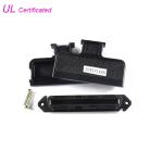 2.16mm pitch Telco Centronic 50 Pin Connector IDC Female Type 25 Pairs Connector with 180 Degree black Plastic cover for sale