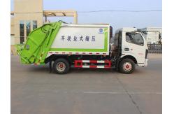 China Dongfeng Dollicar D6 LNG 4x2 6cbm Compactor Garbage Truck supplier