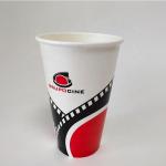 Beverage Single Wall Paper Cup 22oz 630ml Biodegradable To Go Cups PE Coating for sale