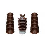 Brown 381mm height 12.5kN Porcelain Post Insulators For Electric Power Distribution for sale