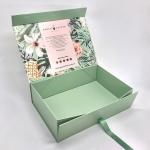 Light Green Foldable Packaging Box Cardboard Storage Matt Paper For Skin Care for sale