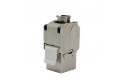 China STP CAT6A KeyStone Jack FacePlate Toolless Shielded 180 Degree supplier