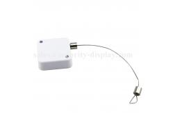 China Plastic Square Shape Anti-Theft Recoiler with Adjustable Loop Cable End supplier