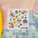 Originality DIY Cartoon Sticker Sheet Oil Glue Transparent PVC Sticker for sale