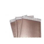 Moisture Proof Rose Gold Metallic Bubble Mailer Bag For Jewelries for sale