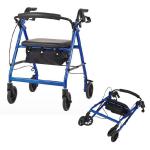 Four Wheels Aluminum Medical Folding Wheelchair Rollator Walker for sale