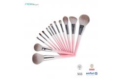 China Plastic Handle 13PCS Basic Makeup Brush Collection Aluminium Ferrule supplier