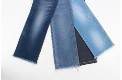 China 9.2oz Cotton Polyester Spandex Denim Fabric Recycled Yarn Dark Blue Sanforizing supplier