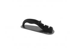 China Tungsten Ceramic Rod Black Two Step Knife Sharpener With Stabilization Bottom 177g supplier