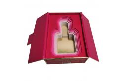 China Pink Cardboard Packaging Boxes Containers With Superimposed Foam Insert Accessory supplier