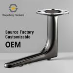 Modern Black L-Shaped Duck Feet Iron Furniture Legs for Living Room Sofa Coffee Table & TV Cabinet Support Easy Installation for sale