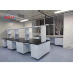 Adjustable Glass Shelf Chemistry Lab Bench Laboratory Bench Hong Kong With Phenolic Tops Metal Base And Silent Rail for sale