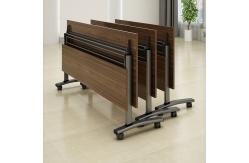 China Wooden Classroom Training Room Desks / Foldable Conference Table Tops With Wheels supplier