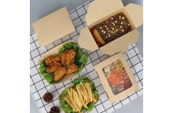 China Square Kraft Paper Cardboard To Go Boxes Takeway Food Box supplier