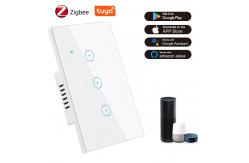 China 600W Zigbee Wall Switch No Neutral 60HZ 3 Gang Smart Light Switch supplier