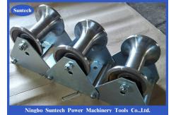China Galvanized Frame Cable Pulling Roller With Three Aluminum Wheel supplier