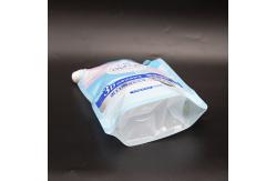 China 1L Detergent Angled Spout Pouch PET AL PE Laminate Leak Proof Wide Nozzle supplier