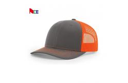 China Custom 6 Panel Richardson 112 Snapback Hat Plain Blank Black Mesh Trucker Cap supplier