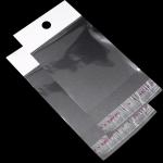 Self Adhesive Transparent Opp Plastic Bag , 2mil / 0.05mm Stationery Gift Header Bags Packaging for sale